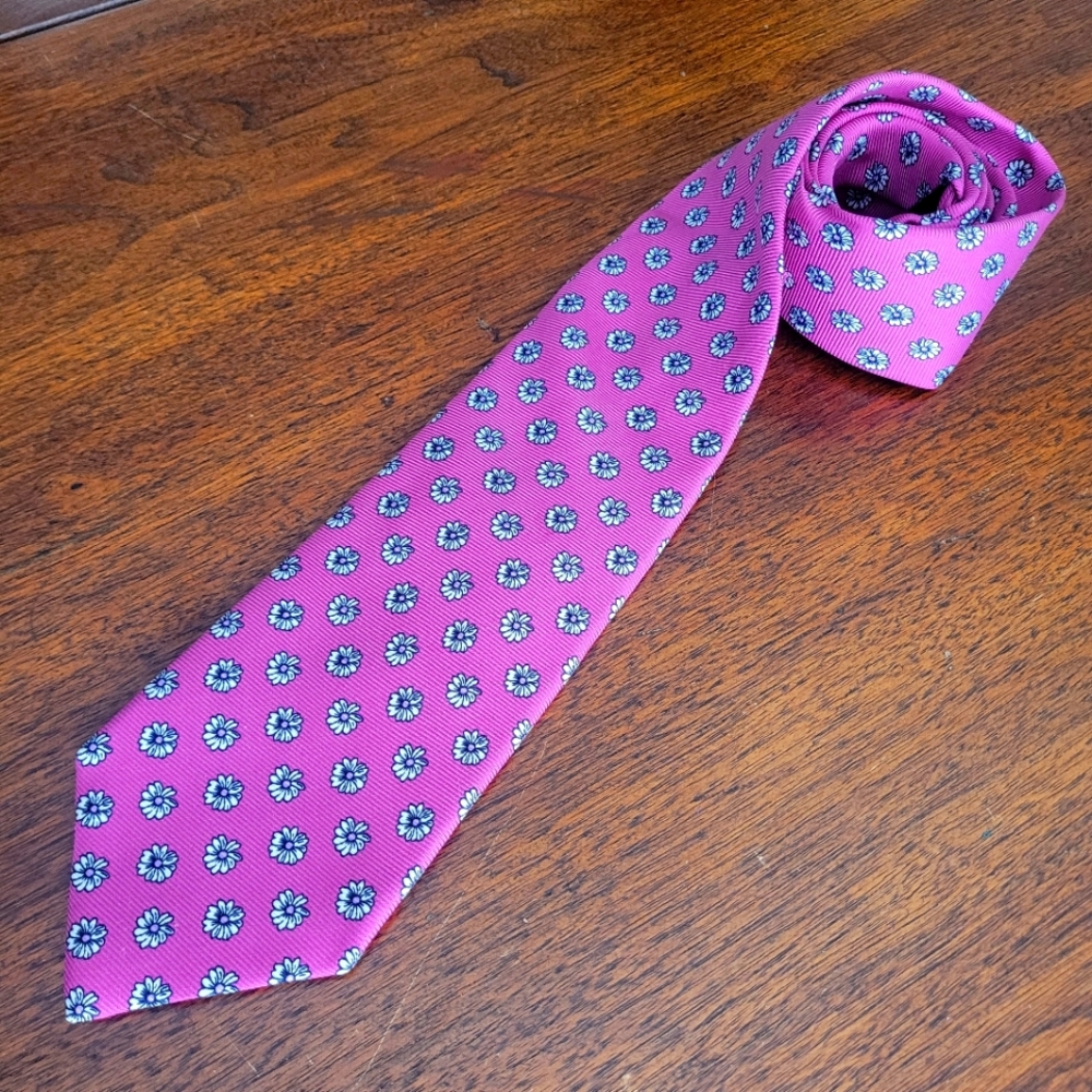 Luigi Borrelli Napoli 7 Fold Silk Necktie 100% Silk